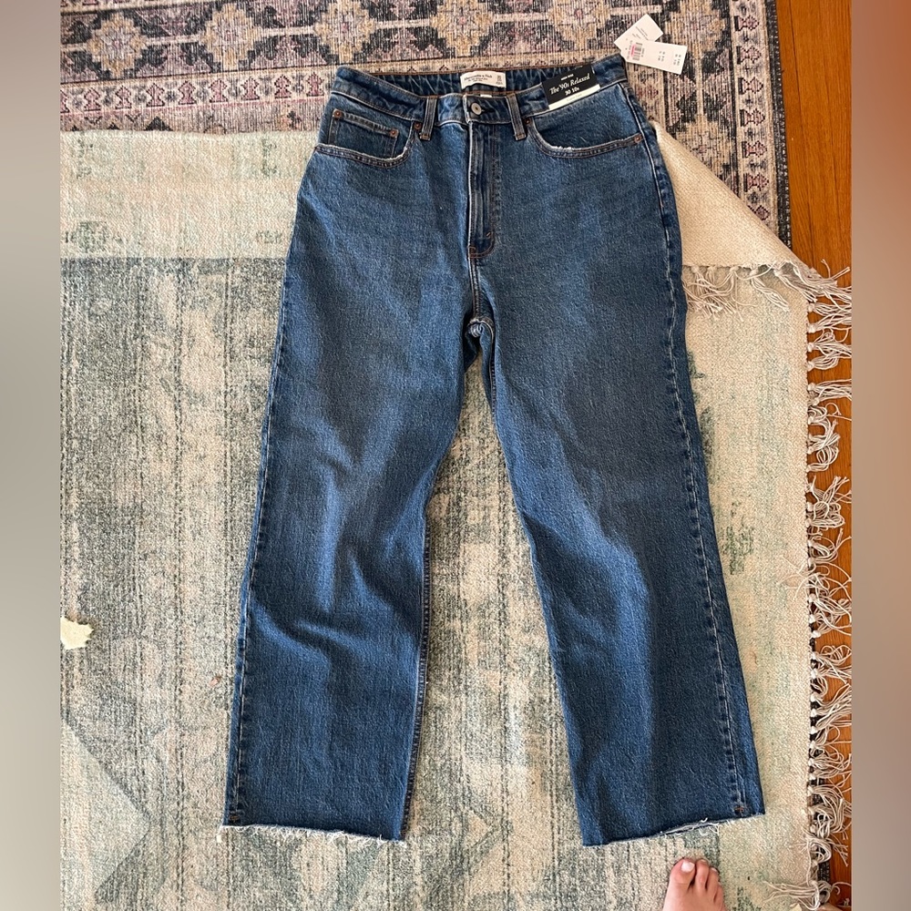 Abercrombie Hi Rise 90s Relaxed Jeans Curve Love 30s